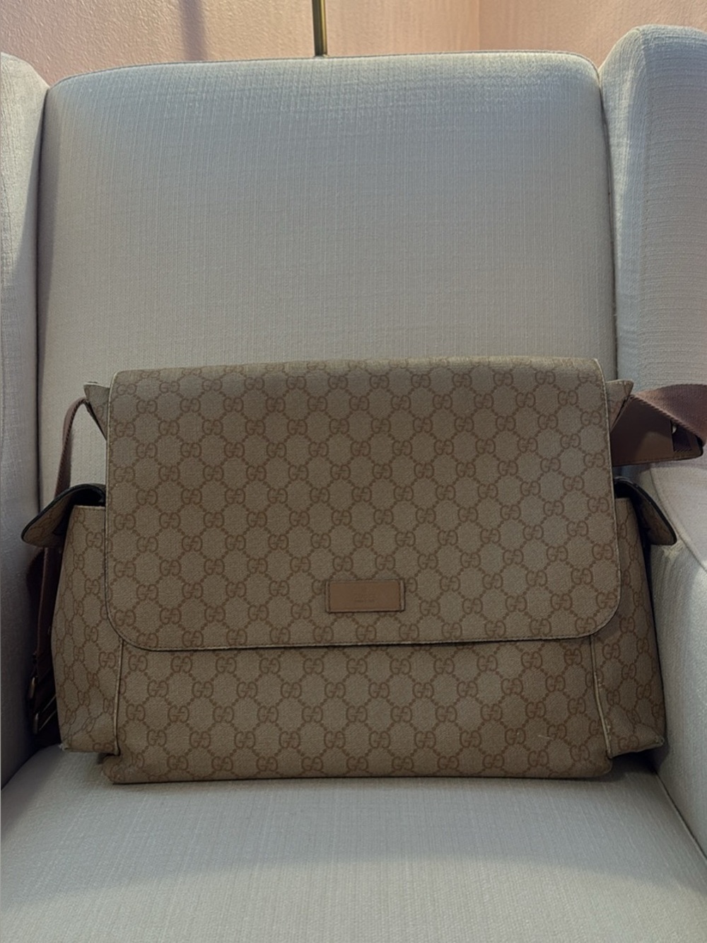 Gucci Brown GG Monogram Messenger Bag